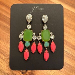J.Crew | Mixed-Stone Chandelier Earrings | 3” Length